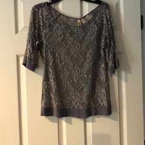 Grey lace shirt
